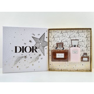 Miss Dior EDP 3ชิ้น  น้ำหอม EDP 100ml น้ำหอมพกพา 5ml  Moisturizing Body Milk  75 ml