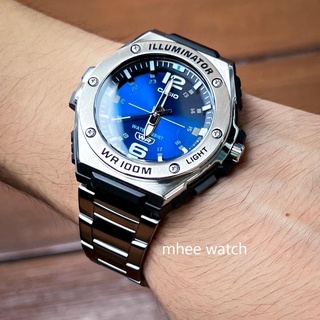 Casio g-steel blue dial ใหม่ล่าสุด ไฟLED ดับแบบSmooth