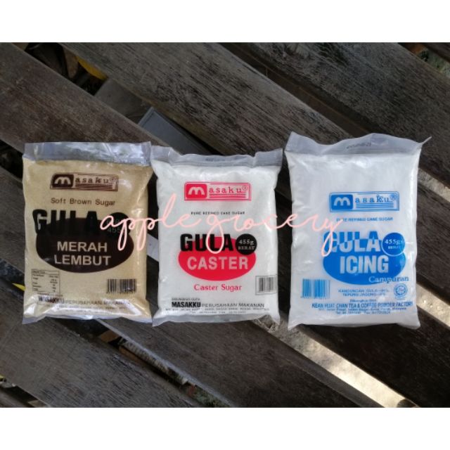 Masaku Gula Caster, Gula Icing & Gula Merah Lembut 455g