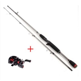 ชุดเบทตีเหยื่อปลอม คันSNOPSHOT6ฟุต 2ท่อน พร้อมรอกหยอดน้ำLURE FISHING12+1 หมุนซ้าย