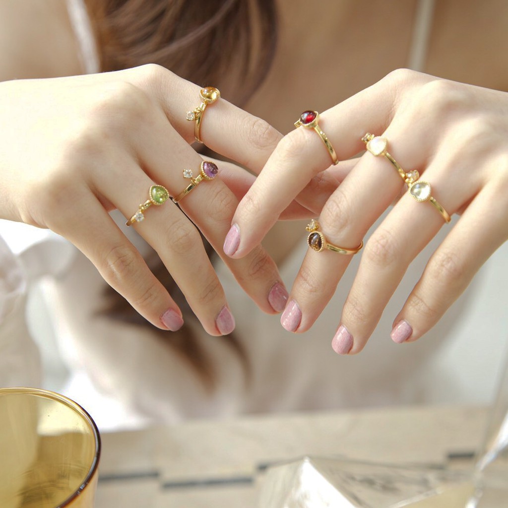 Mizuchol خاتم Darling بحجر العقيق الأحمر — صورة 7