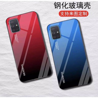 [ส่งจากไทย] Case Samsung galaxy A51 เคสซัมซุง เคสกระจกสองสี เคสกระจกไล่สี ขอบนิ่ม TPU CASE เคส Samsung A51 เคสกันกระแทก