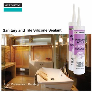 Dow Corning® ซิลิโคนยาแนวกระเบื้อง ห้องน้ำ ป้องกันเชื้อรา SANITARY AND TILE SILICONE SEALANT x2 หลอด (สีใส)