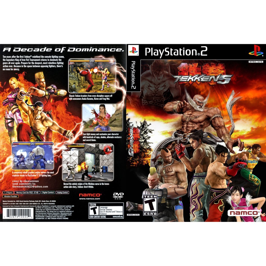 เกมส์ Tekken 5 [USA] (PS2) สำหรับเครื่องที่แปลงระบบแล้วเท่านั้น