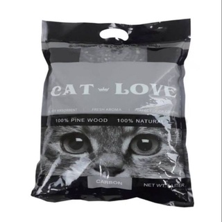 cat​ Love ทรายแมวไม้สน​ ( ชาร์โคล)​ 10L