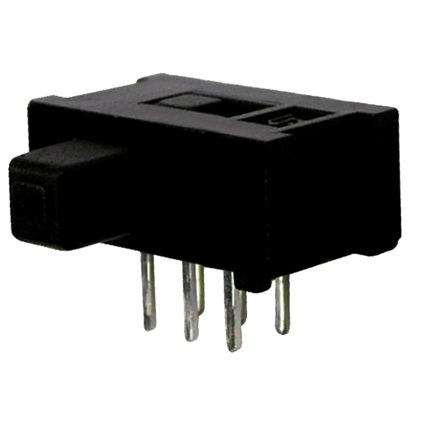 สวิตช์เลื่อน (Slide Switch DPDT) PCB Slide Switch Double Pole Double Throw (DPDT) Latching 200 mA แพ