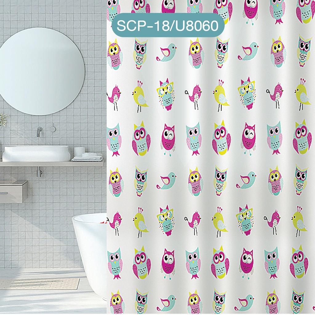 [[ถูกที่สุด]] ผ้าม่านห้องน้ำ PEVA พิมพ์ลายสายงาม ขนาด 180x180 cm. OL/SCP-18 - รูปที่ 3