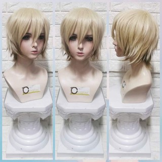 วิกผม​ ซอยสั้น​ สีบลอนด์ปลายไล่สี​ short wig blond(พร้อมส่ง)​