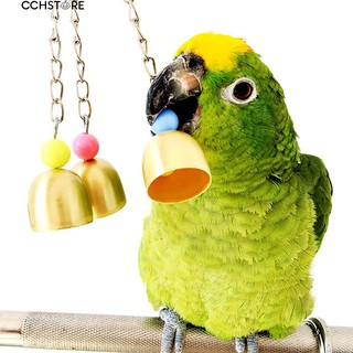 Parrot Metal Bells Sound นกพิราบ Parakeet กรงนก Chains แขวนของเล่น