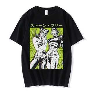 T-Shirtใหม่ เสื้อยืดผ้าฝ้าย 100% พิมพ์ลายอนิเมะ Jojo Bizarre Adventure Stone Ocean สไตล์สตรีท ฮาราจูกุ สําหรับผู้ชาย และ