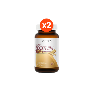 VISTRA Soy Lecithin 1200mg Plus Vitamin E 90 Capsules แพคคู่