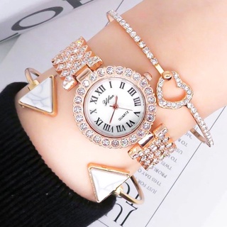 Womens Watch Quartz นาฬิกาผู้หญิง นาฬิกาข้อมือผู้หญิง นาฬิกาควอตซ์ สายสเตนเลส สไตล์แฟชั่น สำหรับผู้หญิง