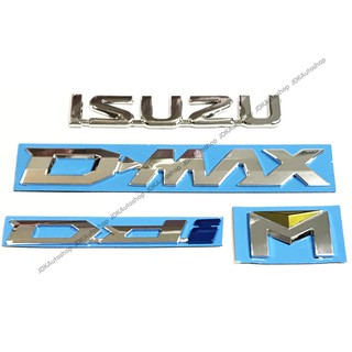 All New ISUZU D-MAX Ddi M / M AT 2020 โลโก้ อีซูซุ ดีแม็ก ดีดีไอ เอ็ม ตัวนูน สีโครเมี่ยม สำหรับ ติดท้ายกระบะ แต่งรถ