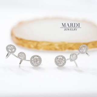 Mardi Jewelry ต่างหูเพชรเงินแท้ Royal Grace Earrings Cuff