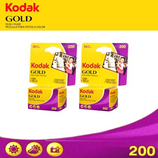 ฟิล์มสี Kodak GOLD 200 Color Negative Film แพ็ค2ม้วน (35mm Roll Film, 36 Exposures)