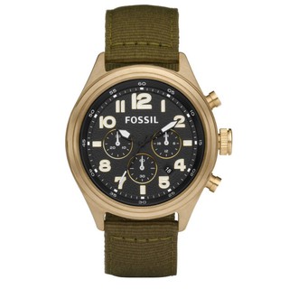 Fossil นาฬิกาข้อมือ สีเขียว สายหนังรุ่นDE5018