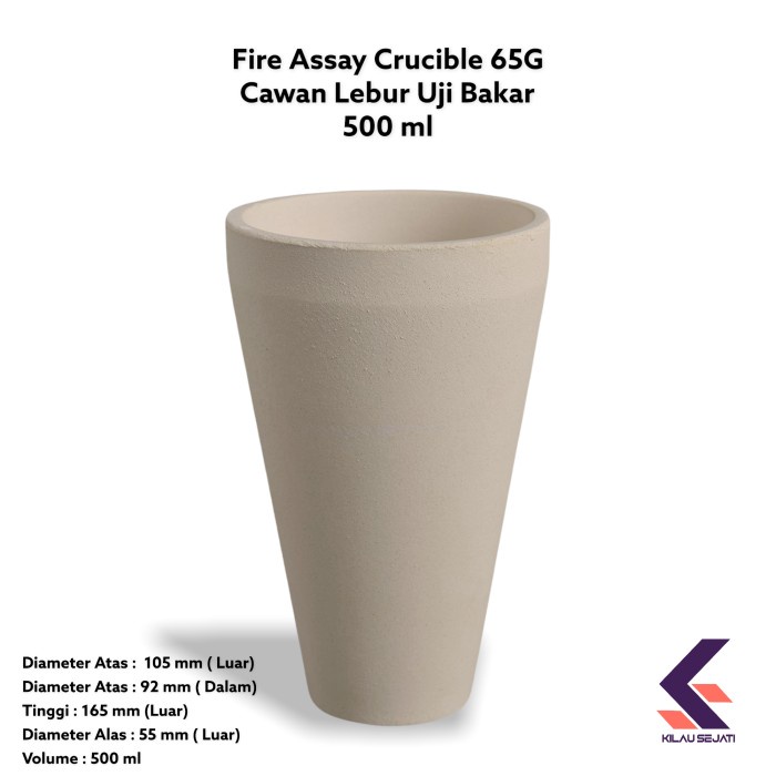 Fire Assay Crucible 65G / ถ้วยละลายสําหรับแร่ธาตุทองและโลหะล้ําค่า