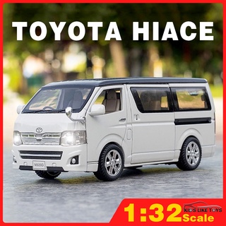 Klt โมเดลรถยนต์ Toyota Hiace 1:32 ของเล่นสําหรับเด็กผู้ชาย