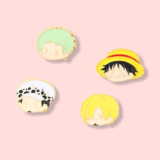 เข็มกลัด รูปการ์ตูนอนิเมะ One Piece Luffy Zoro Rasanji Avatar Lapel Pin Souvenirs ของขวัญสําหรับเพื่อน