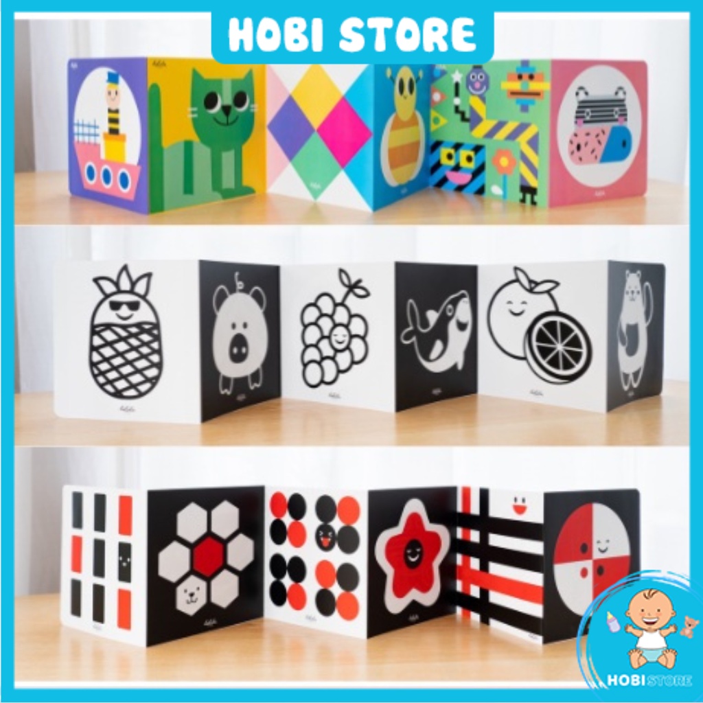 Lala Baby VISUAL STIMULATION ชุดการ์ดพับเพื่อการพัฒนาหลายประสาทสัมผัสสําหรับทารกตั้งแต่ 0 - 12 เดือน