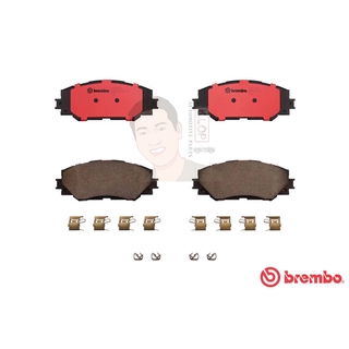 P83 082C ผ้าเบรก F (แท้ BREMBO รุ่น Ceramic) TOYOTA โคโรลล่า อัลติส Corolla Altis 1.6 1.8 Dual-VVTi ปี2008-2013 /โคโร...