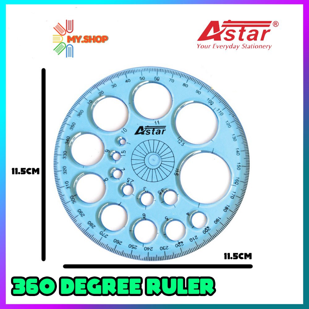 ASTAR PROTRACTOR RULER (360) SL8