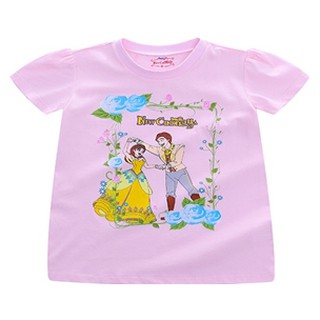 1006"Disney Cinderella Girl T-Shirt -เสื้อยืดพิมพ์ลายซินเดอเรลล่า#เสื้อเชิ้ตเด็กผู้หญิงคอตตอน 100%#งานสวยใส่สบาย#ลายสดใส