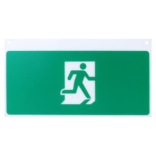 แผ่นป้ายทางออกฉุกเฉิน DELIGHT GLA1 ป้าย คนขวา EMERGENCY EXIT SIGN DELIGHT GLA1 PERSON EXIT THROUGH DOORWAY RIGHT DIRECTI