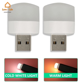 โคมไฟอ่านหนังสือ LED ทรงกลม ปลั๊ก USB ป้องกันสายตา ประหยัดพลังงาน สีขาวอบอุ่น แบบพกพา สําหรับบ้าน ห้องนอน 1 2 ชิ้น