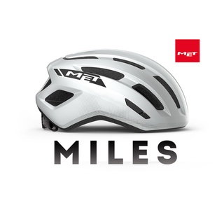 หมวกจักรยาน MET Miles 2022 สีเงา ทรงกว้าง Asian Fit คุณภาพเกินคุ้ม หมวก E-bike หมวกทัวร์ริ่ง