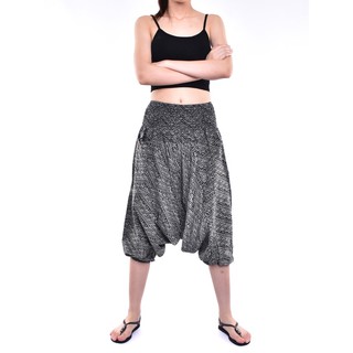 กางเกงม้งสั้นขา 4 ส่วน  กางเกงฮาเร็ม 3/4 Harem Pants 3/4 (Unisex)