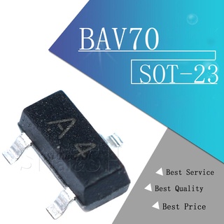 Bav70 0.2A 70V Sot-23 A4 Smd Sot ทรานซิสเตอร์ทรานซิสเตอร์ Bav70Lt1G 100ชิ้น