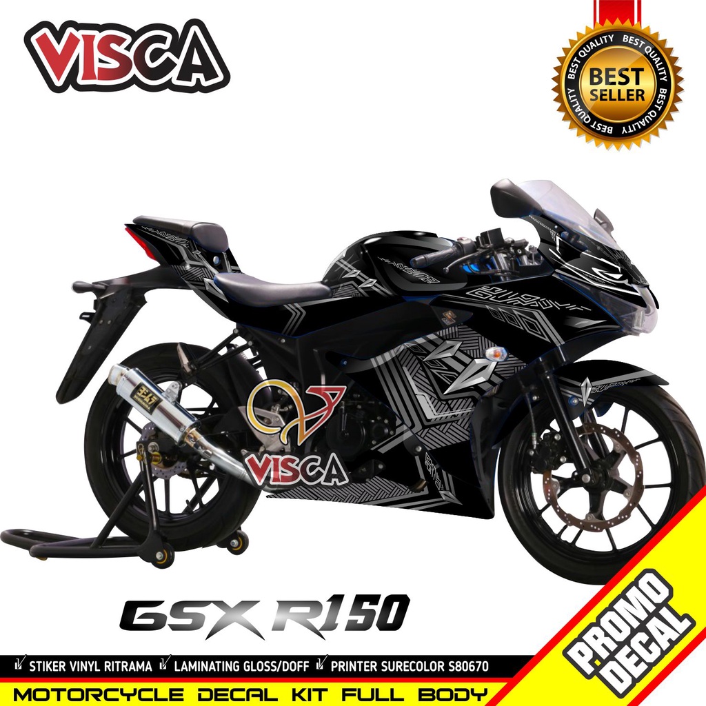 Decal Gsx R150 Full Body สติกเกอร์ Gsx R150 Full Body Decal Gsx 150 Full Body Striping Gsx R150 Full
