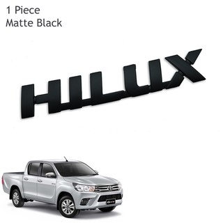 Logo โลโก้ "HILUX" ติดรีโว่ สีดำด้าน สำหรับ Toyota Hilux Revo ปี 2015-2017