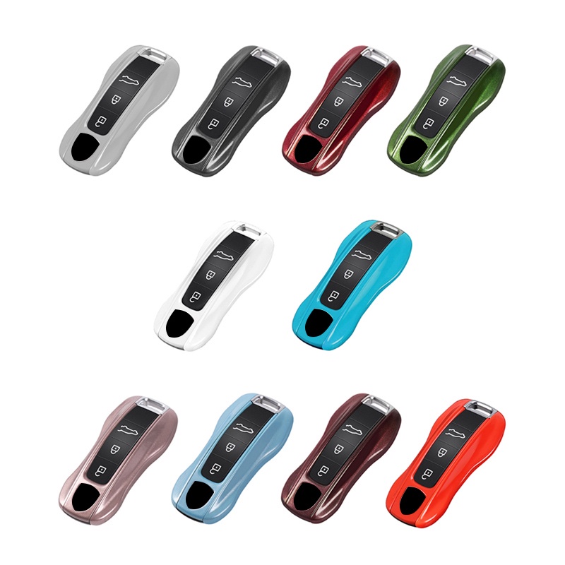 ✨พร้อมส่ง✨Porsche New Key Shell Cayenne Matte Grey Solid Color Key Shell Iceberry Powder Panamera Macan 911 Taycan 718 - รูปที่ 3