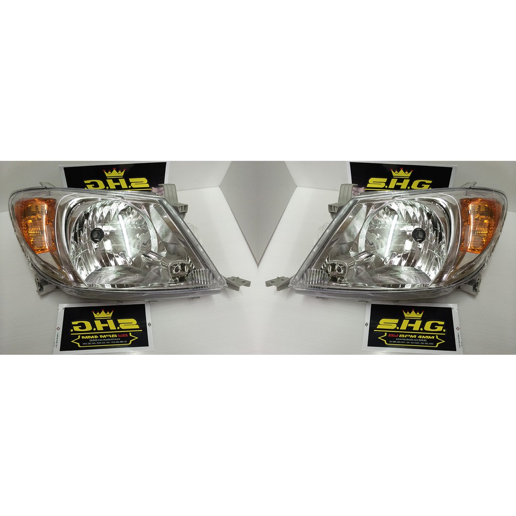 โคมไฟหน้า Hilux Vigo ปี 04-10 ไฟหน้าวีโก้ เลี้ยวมุมส้ม TYC