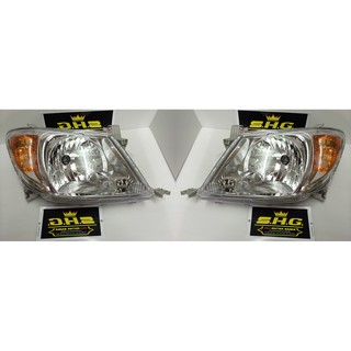 โคมไฟหน้า Hilux Vigo ปี 04-10 ไฟหน้าวีโก้ เลี้ยวมุมส้ม TYC