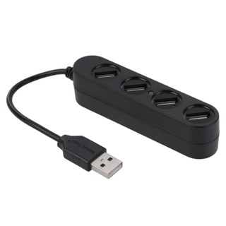 P-1020 4 Ports USB 2.0 Portable Hub (สีดำ)