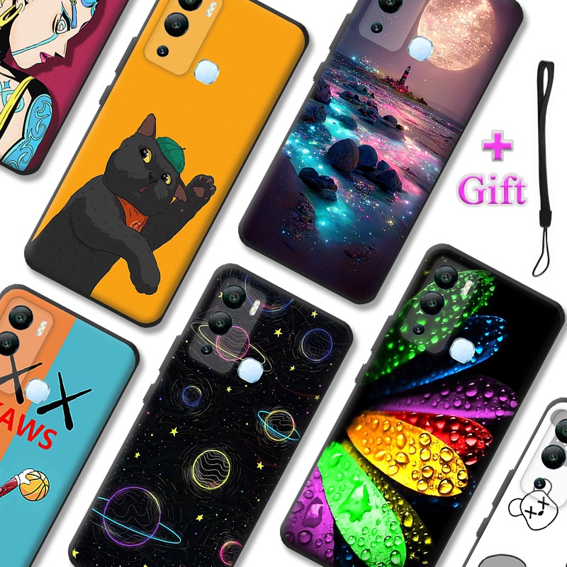 Infinix Hot 12i X665B X665 กรณีทาสีซิลิโคนนุ่ม TPU การ์ตูนสําหรับ Infinix Hot 12i X665B X665