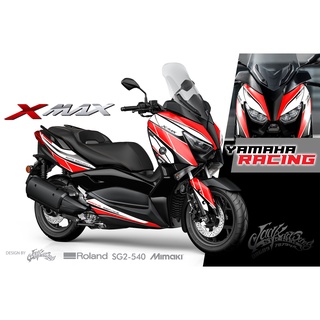 สติ๊กเกอร์แต่งลายรถ YAMAHA X-MAX ลาย Yamaha Racing