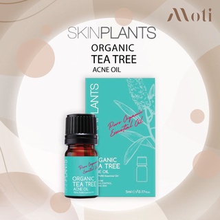 SKINPLANTS Organic Tea Tree Acne Oil 5 ml ลดการอักเสบบวมแดงของสิว ช่วยยับยั้งเชื้อแบคทีเรีย เชื้อรา เชื้อไวรัส