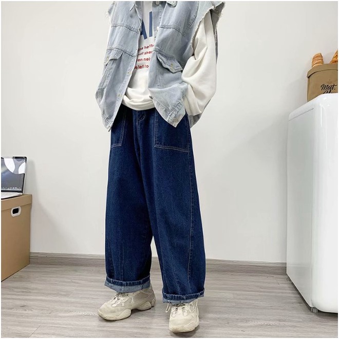 MNO.9 Jeans Men K818 กางเกงยีนส์ผู้ชายทรงหลวม ใส่สบาย