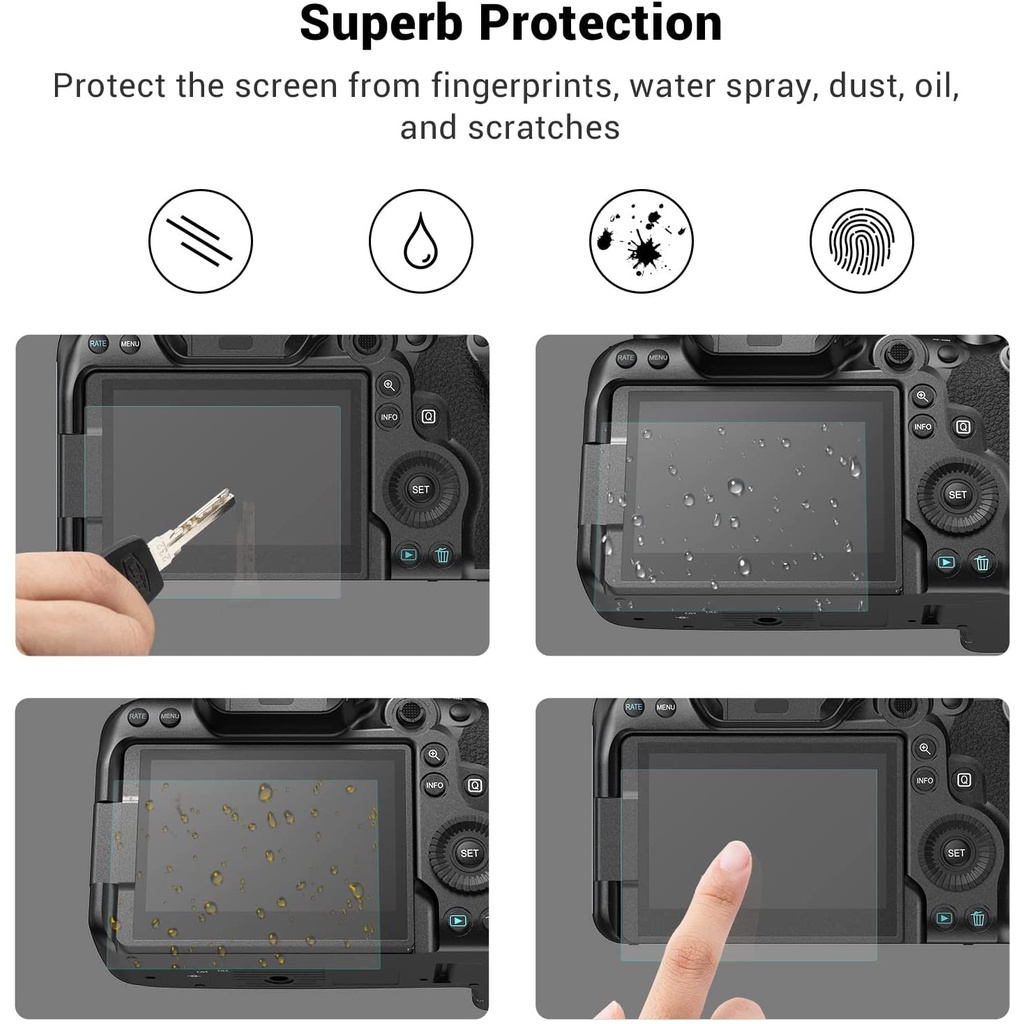 📌ส่งจากไทย📦 ฟิล์มหน้าจอ Canon EOS R6 (แพ็ค2ชิ้น) SmallRig ฟิล์มกันรอย Screen Protector 3675 - รูปที่ 2