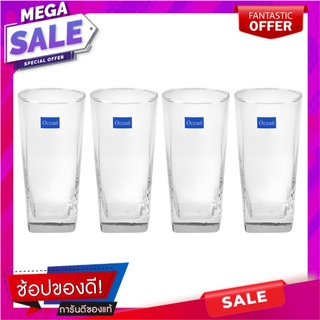 แก้วน้ำ 400ml OCEAN GLASS PLAZA แพ็ค 4 ใบ แก้วน้ำ TUMBLER 400ml OCEAN GLASS PLAZA PACK 4