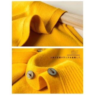 CHERISH (V: คอวี) มีไซส์ ส่งด่วน คาร์ดิแกน แขนยาว เสื้อคลุมไหมพรม กันหนาว คอวี ผู้ชาย ผู้หญิง สาวอวบใส่ได้