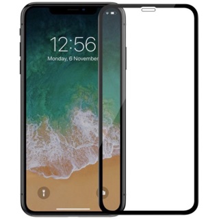 ฟิล์มกระจกเต็ม iPhone XS Max ฟิล์มกระจกนิรภัยiPhone Xsmax ขอบดำ ใสเคสได้ ฟิล์มกันกระแทก คุณภาพดี