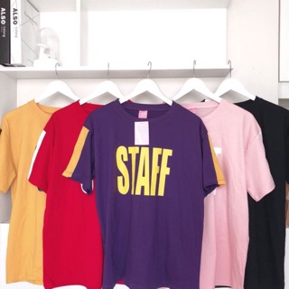 เสื้อยืดโอเวอร์ไซส์ ลาย แถบSTAFF