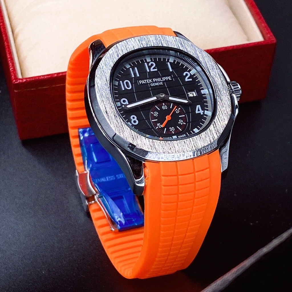 ลด 50% ใส่โค้ด INCLZ11 Watchtime นาฬิกาข้อมือยี่ห้อหรู ปาเตะ เหมือนแท้ 1 : 1 มีวันที่ สายยาง พร้อมกล่องแบรนด์แถมฟรี