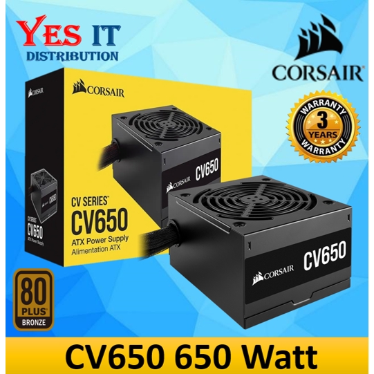 Corsair CX550 / CX650 / CX750 SeriesTM80 Plus® PSU พาวเวอร์ซัพพลายแบบไม่มีโมดูลาร์ที่ผ่านการรับรองจา