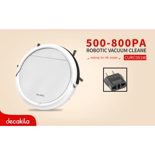 decakila หุ่นยนต์ดูดฝุ่น ถูพื้น อัจฉริยะ - Robotic Vacuum (Cleaner Random style) รุ่น CURC001W แรงดันสูญญากาศ  500-800Pa